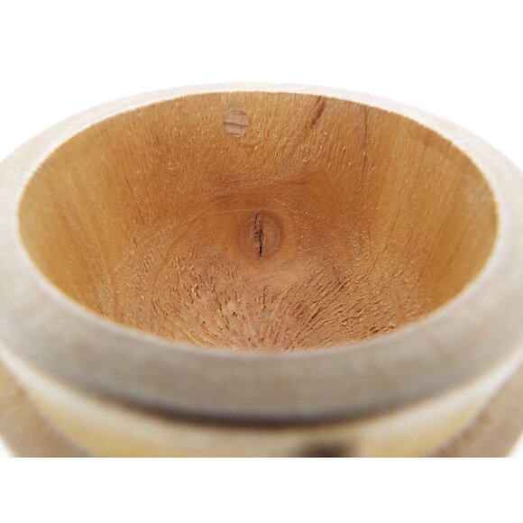 Vintage Wooden String Floss Yarn Dispenser 4.5" Acorn Twine Holder - Picture 9 of 11